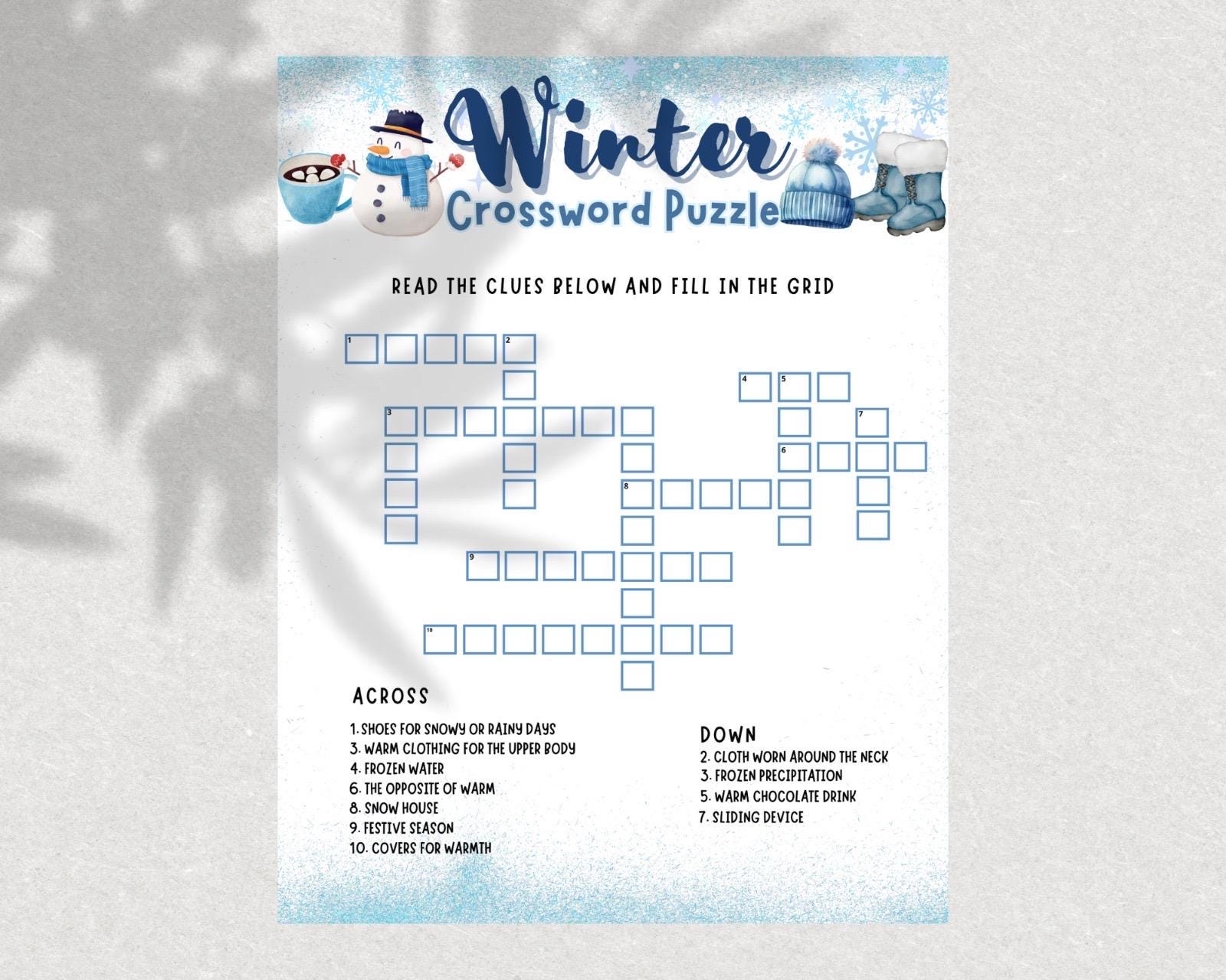 December Crossword Puzzle Family Friendly Fun Printable Puzzles For Adults Seniors Teens Kids Winter Break Group Printable Crossword Etsy December Crossword Puzzle Family Friendly Fun Printable Puzzles For Adults Seniors Teens Kids Winter Break Group Printable Crossword Etsy
