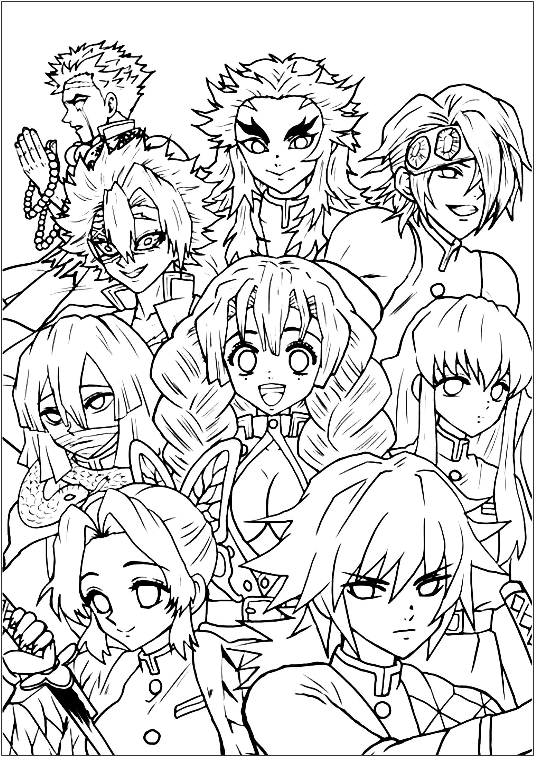 Demon Slayer Characters Demon Slayer Coloring Pages Demon Slayer Characters Demon Slayer Coloring Pages