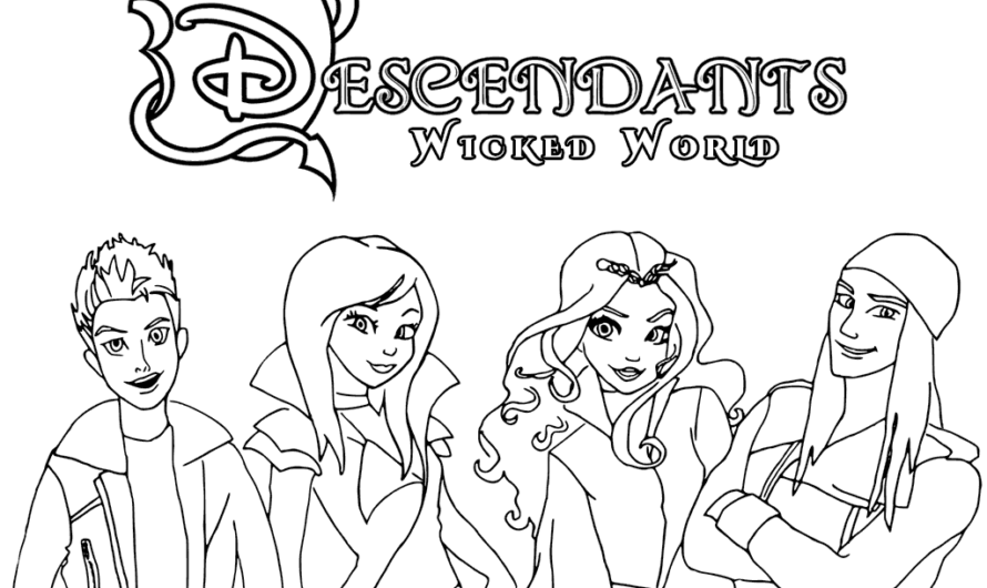 Disney Descendants Colouring Pages