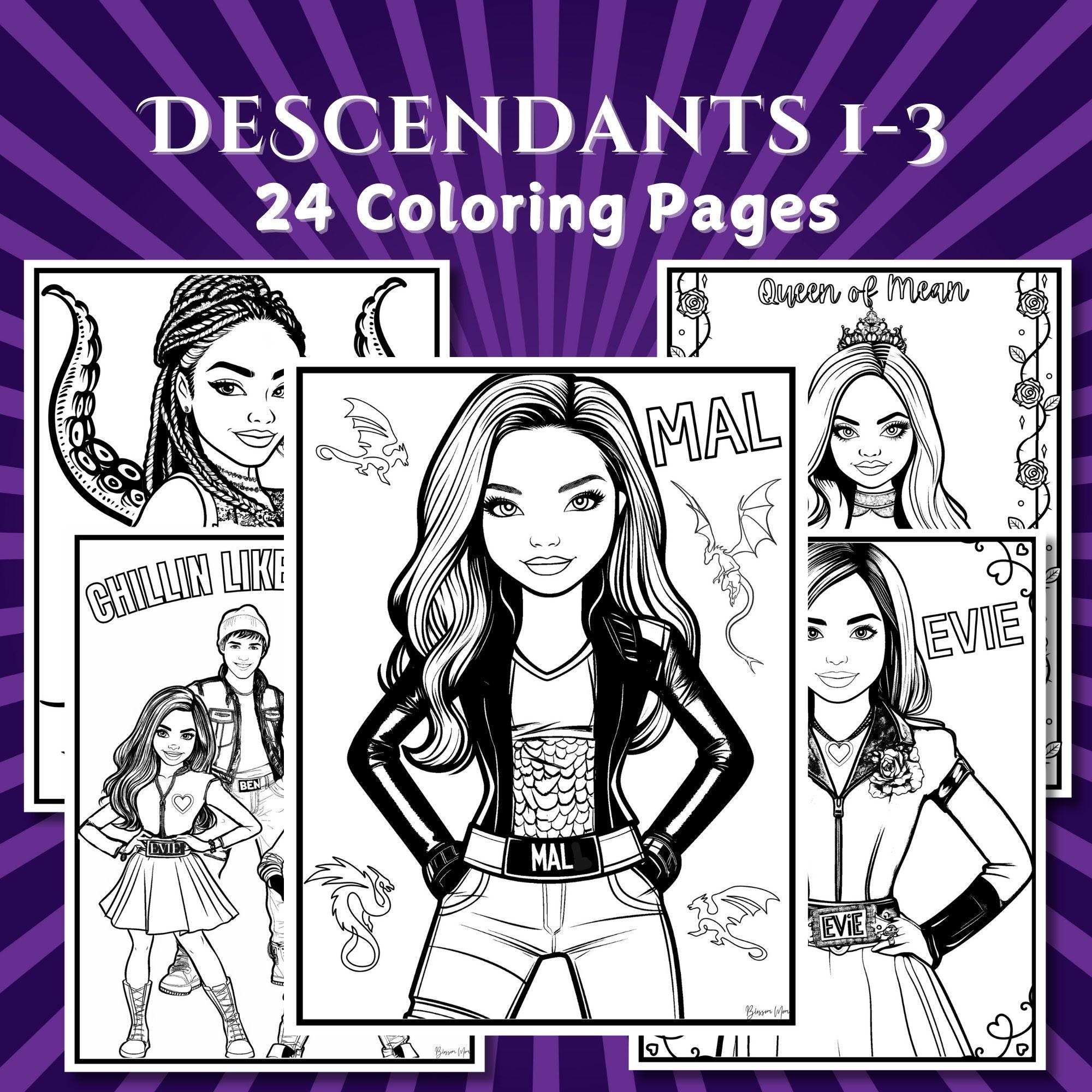 Descendants Coloring Pages Instant Download PDF Printable Descendants Color Sheets Kids Party Activity Descendants Birthday Colouring Book Etsy Descendants Coloring Pages Instant Download PDF Printable Descendants Color Sheets Kids Party Activity Descendants Birthday Colouring Book Etsy