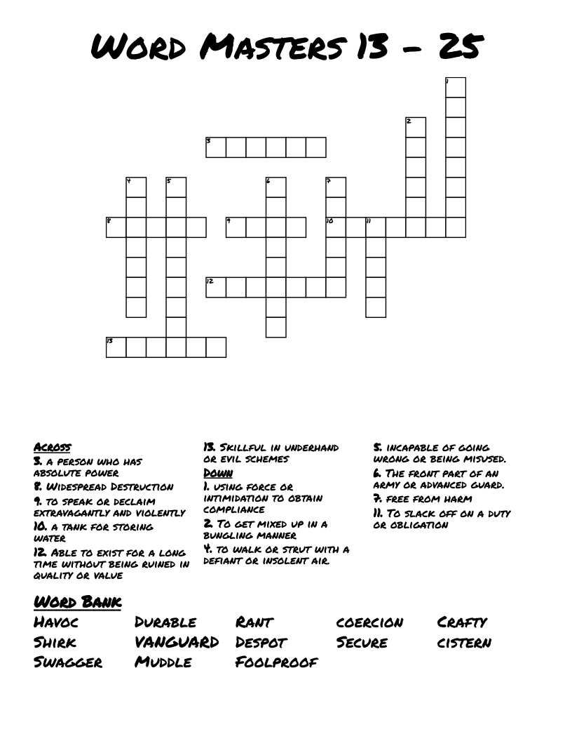Diary Of The Wimpy Kid The Ugly Truth Crossword WordMint