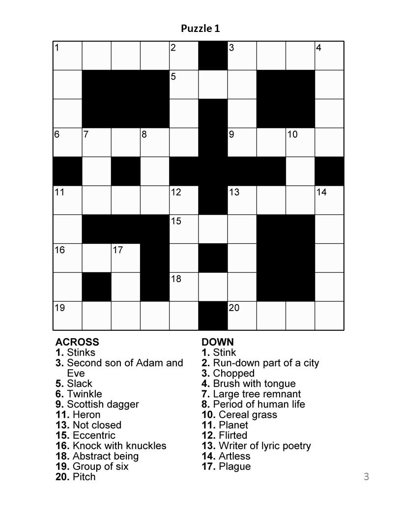 Digital Download 100 Printable Crossword Puzzles For Adults Fun Worksheets Library Digital Download 100 Printable Crossword Puzzles For Adults Fun Worksheets Library