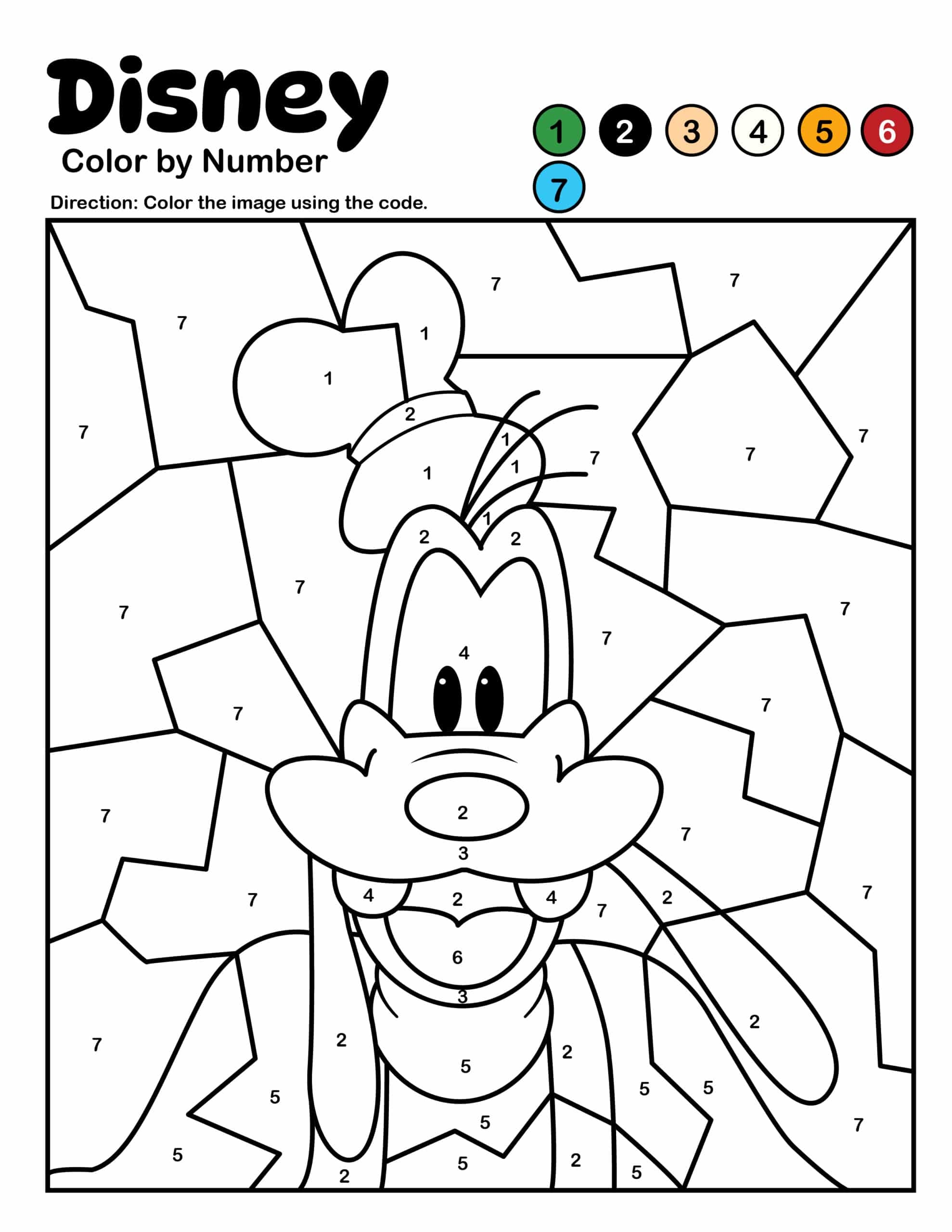 Disney Color By Number Kids Activity Zone Disney Color By Number Kids Activity Zone