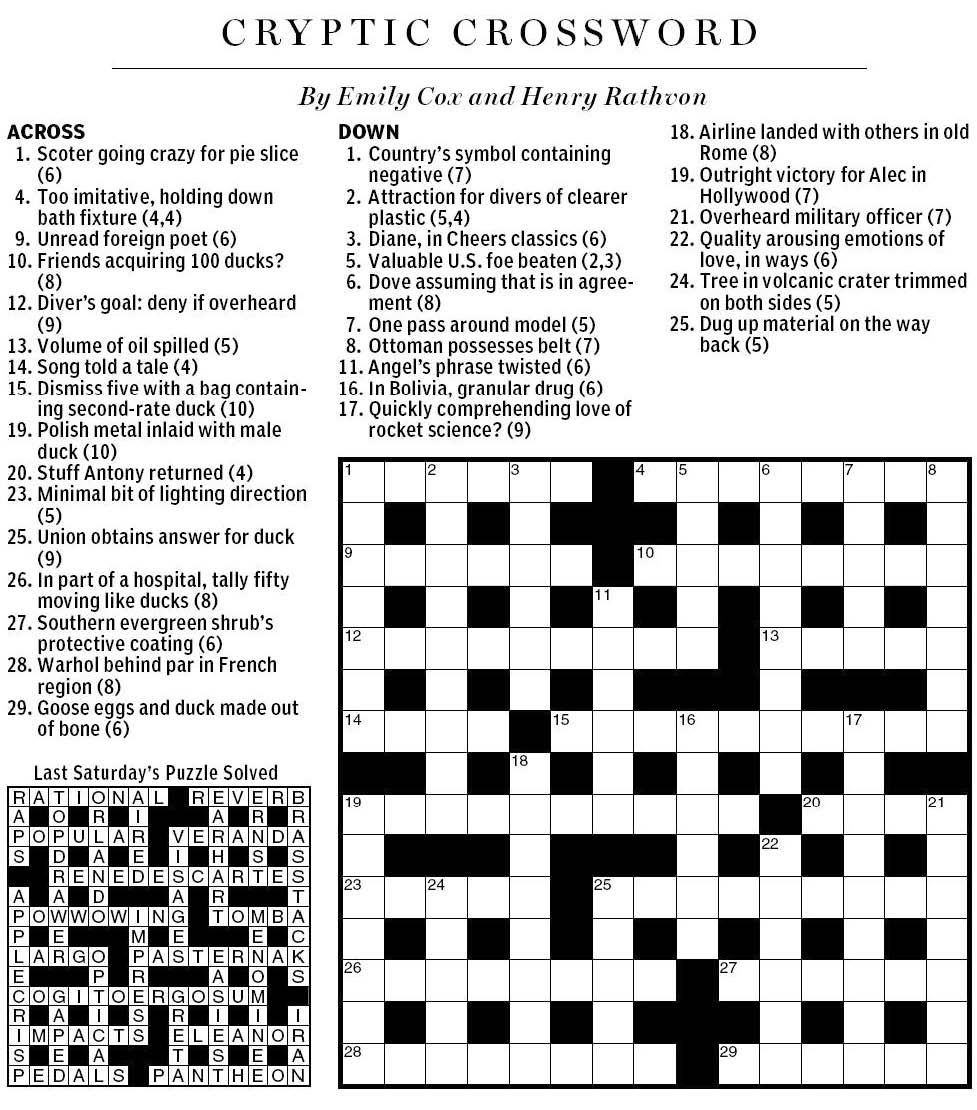 Diving Duck Crossword Clue 9 Letters
