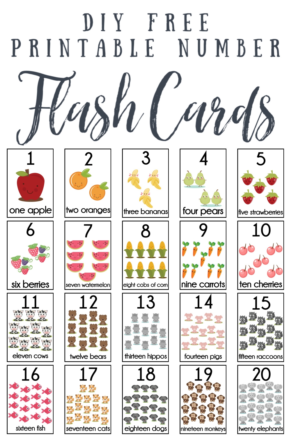 DIY Number Flash Cards FREE Printable Extreme Couponing Mom DIY Number Flash Cards FREE Printable Extreme Couponing Mom