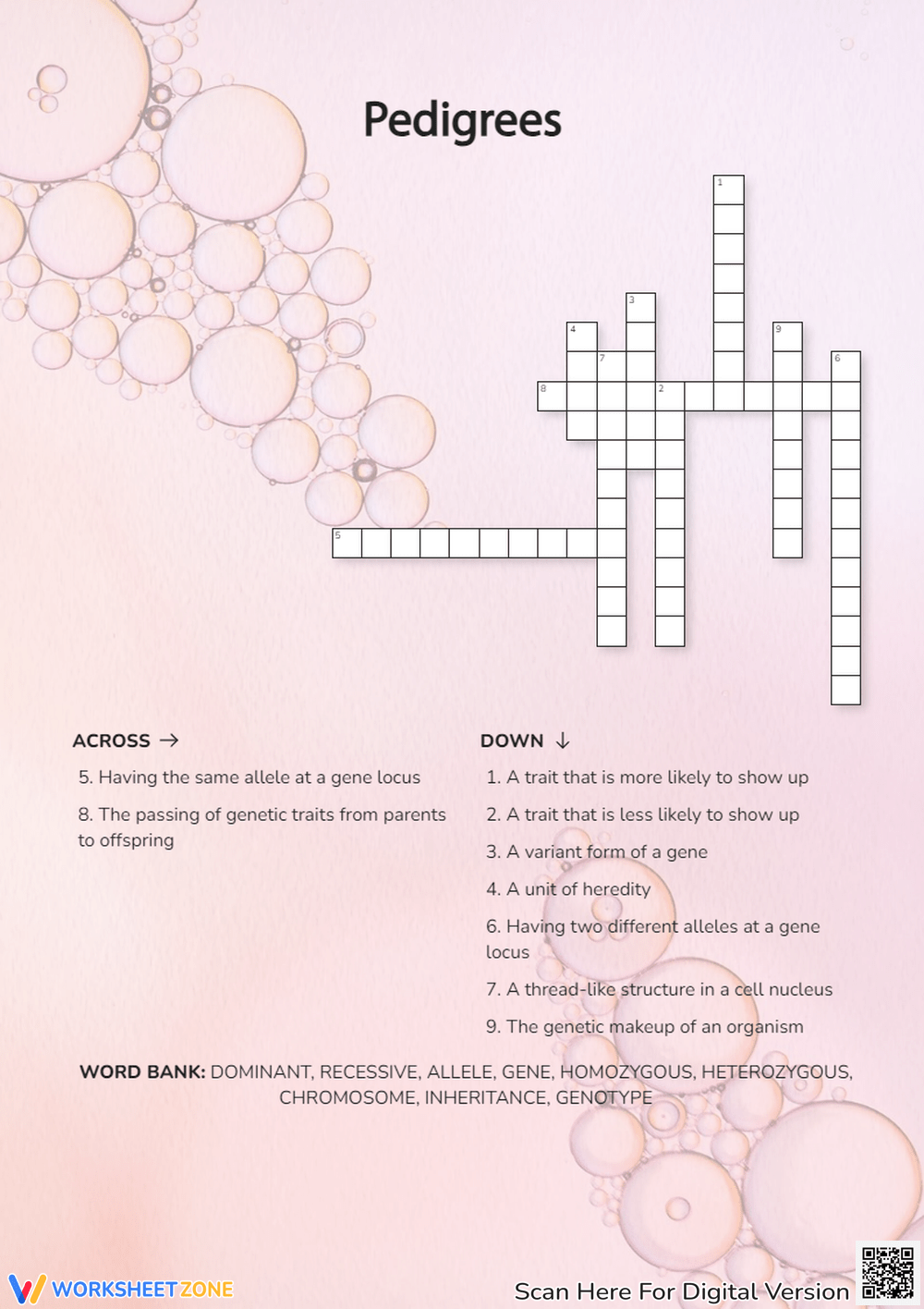 Dna Crossword Puzzle Worksheets Dna Crossword Puzzle Worksheets