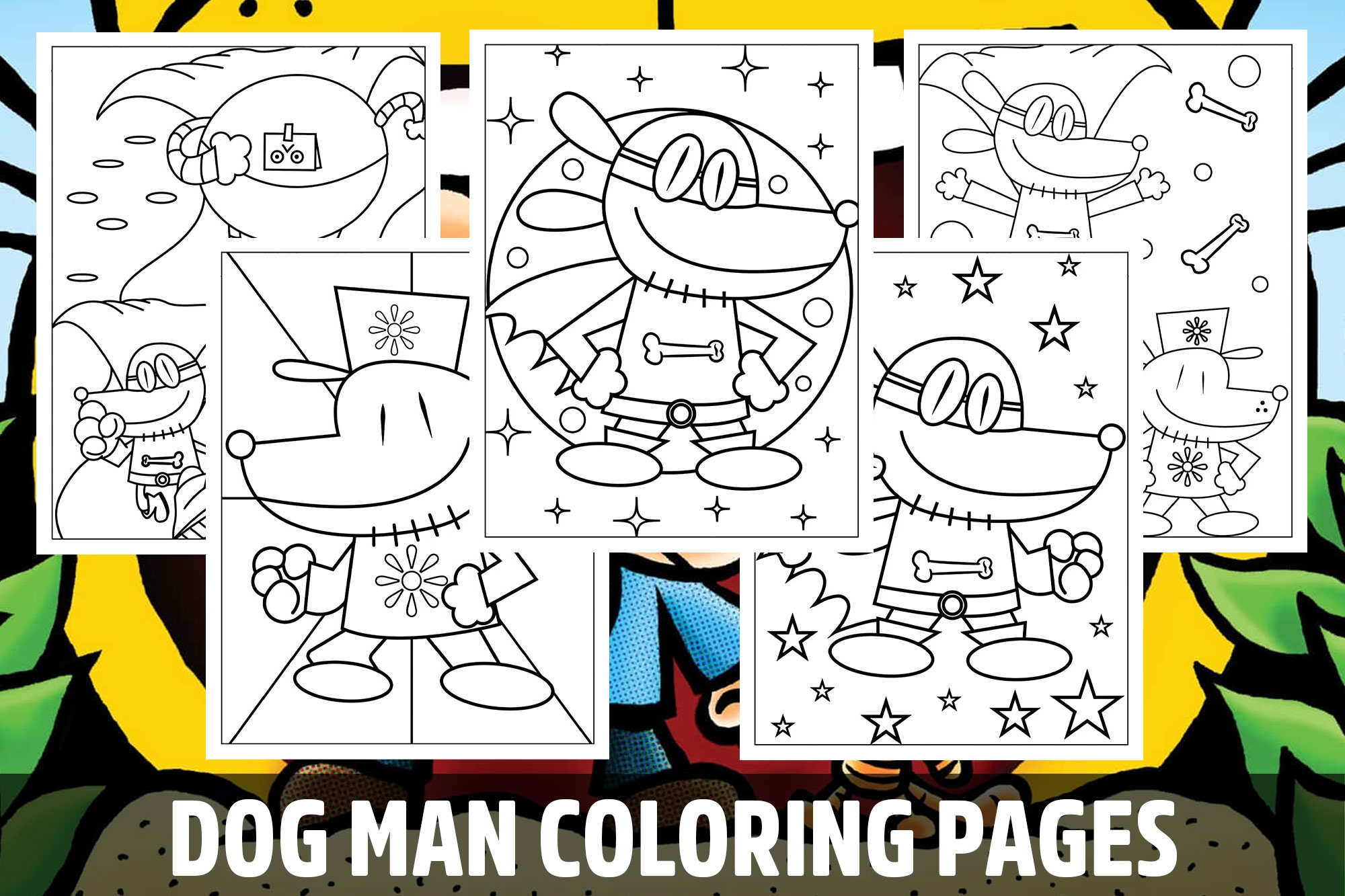dog man colouring pages dog man colouring pages