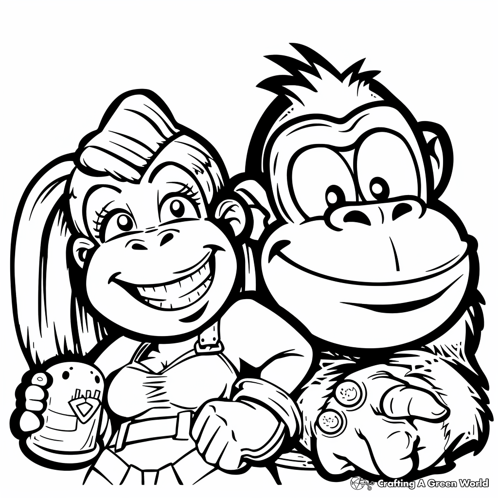 donkey kong coloring pages donkey kong coloring pages