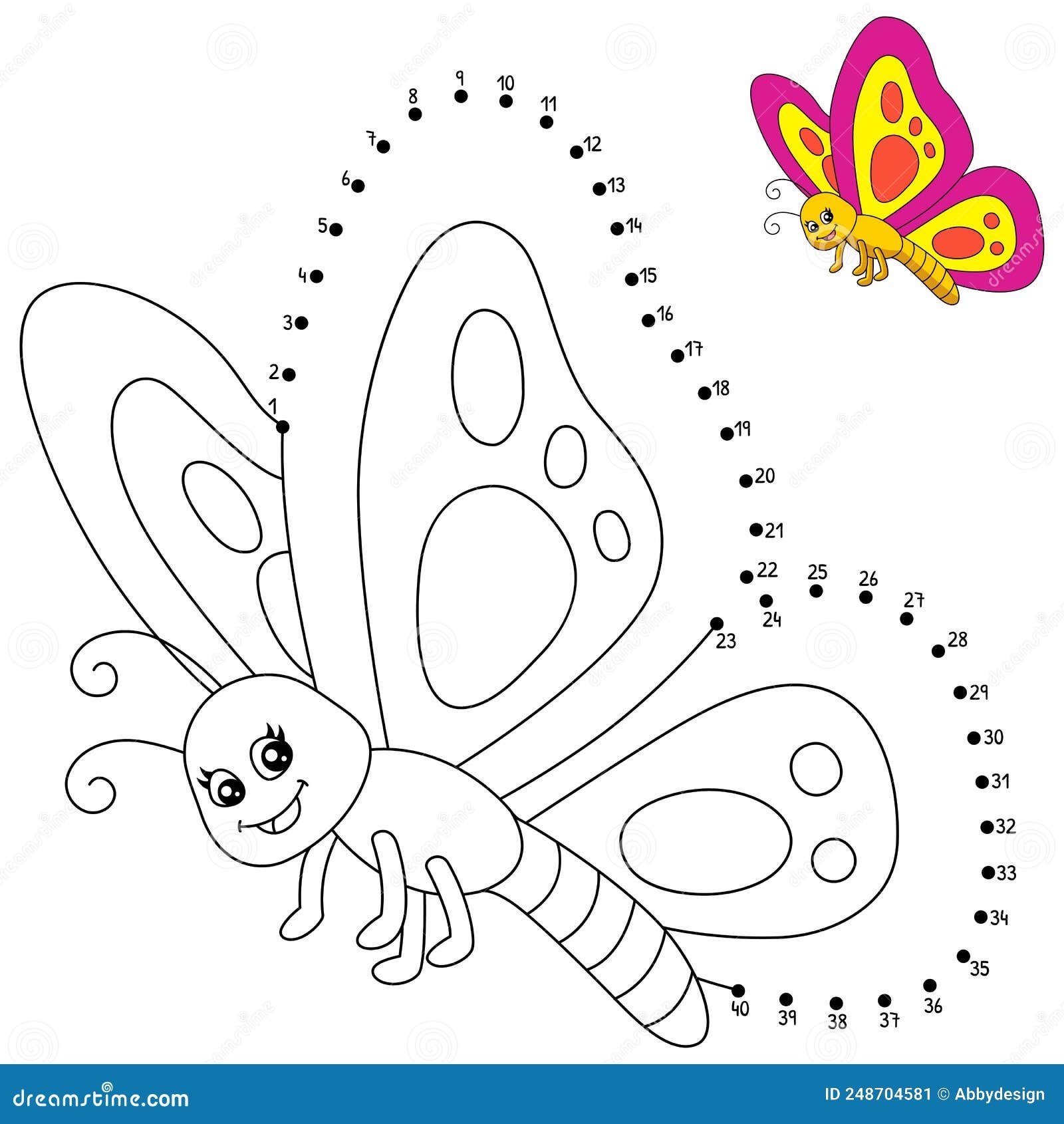Dot To Dot Butterfly Coloring Page For Kids Stock Vector Illustration Of Design Insect 248704581 Dot To Dot Butterfly Coloring Page For Kids Stock Vector Illustration Of Design Insect 248704581