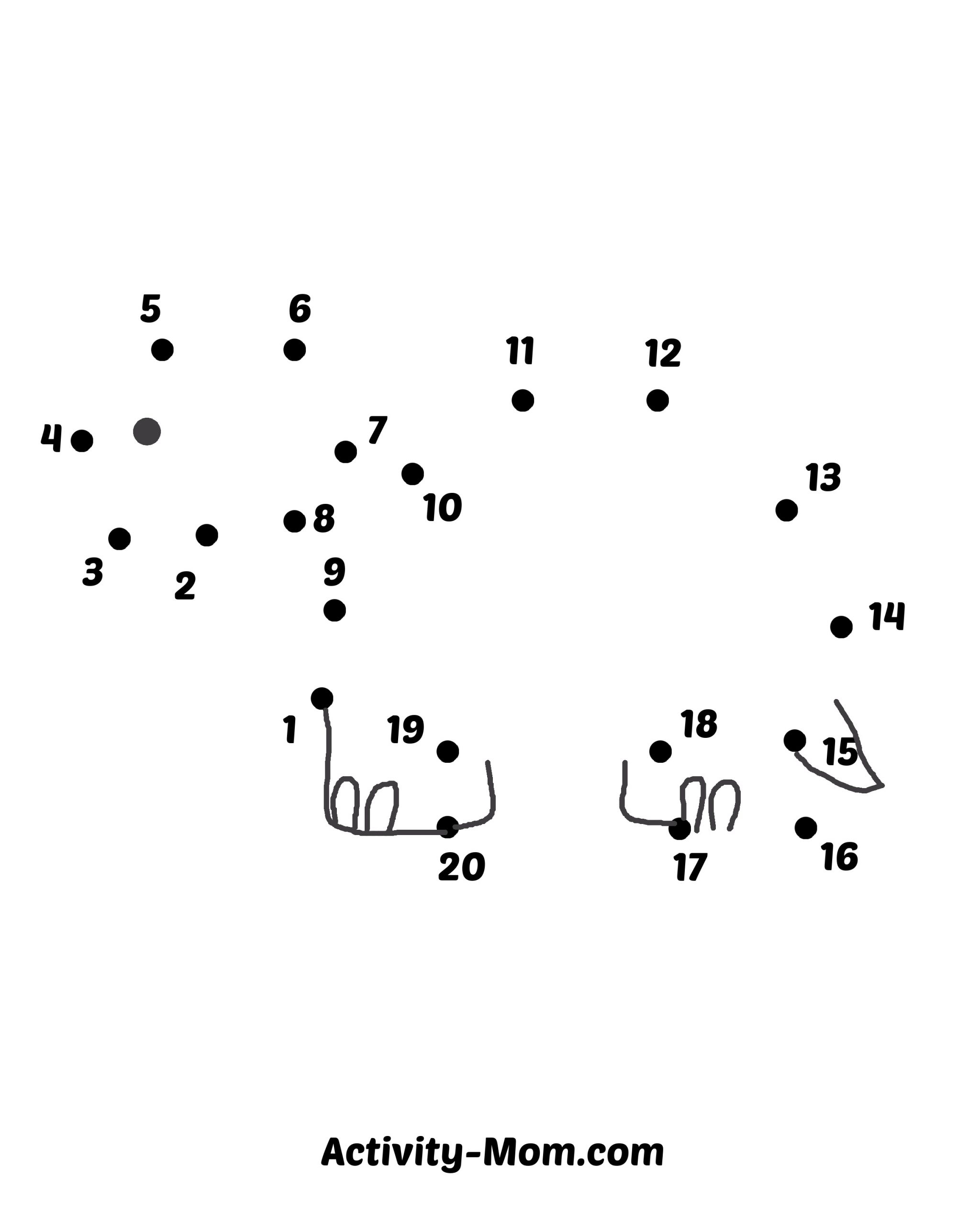 Dot To Dot Worksheets Numbers 1 To 20 free Printable The Activity Mom Dot To Dot Worksheets Numbers 1 To 20 free Printable The Activity Mom