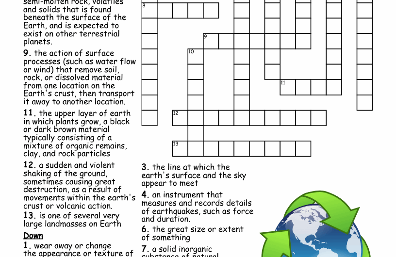 Complete The Crossword Puzzle Below Science