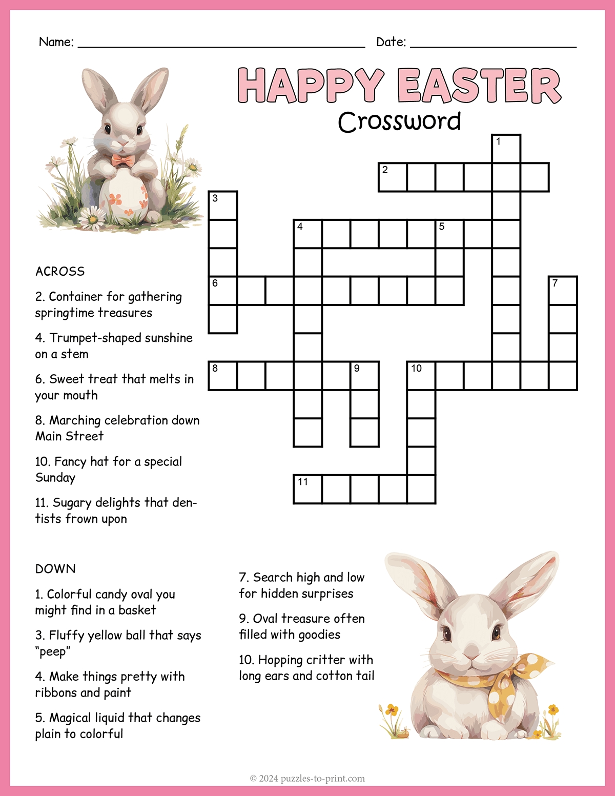 Easter Crossword Puzzle Easter Crossword Puzzle