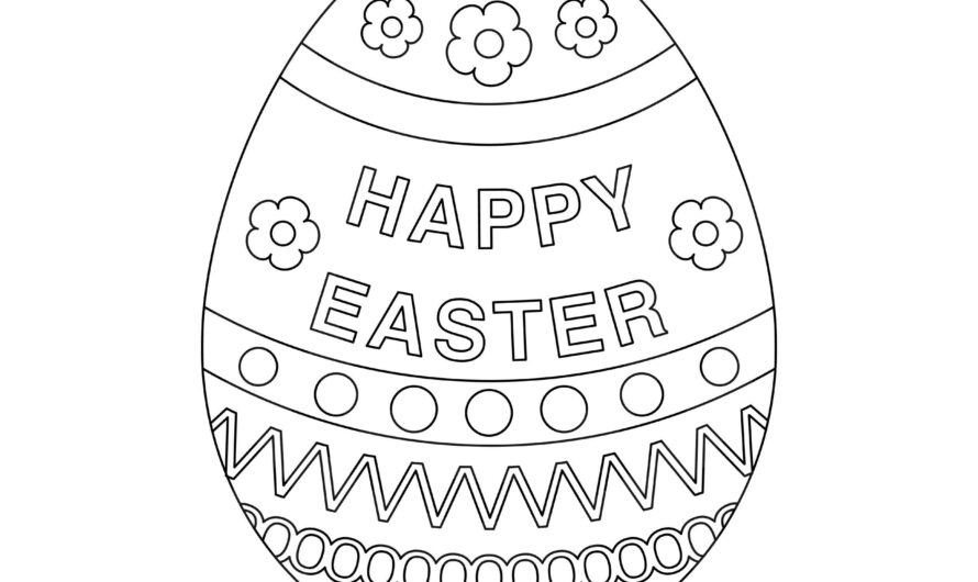Easter Egg Coloring Sheet