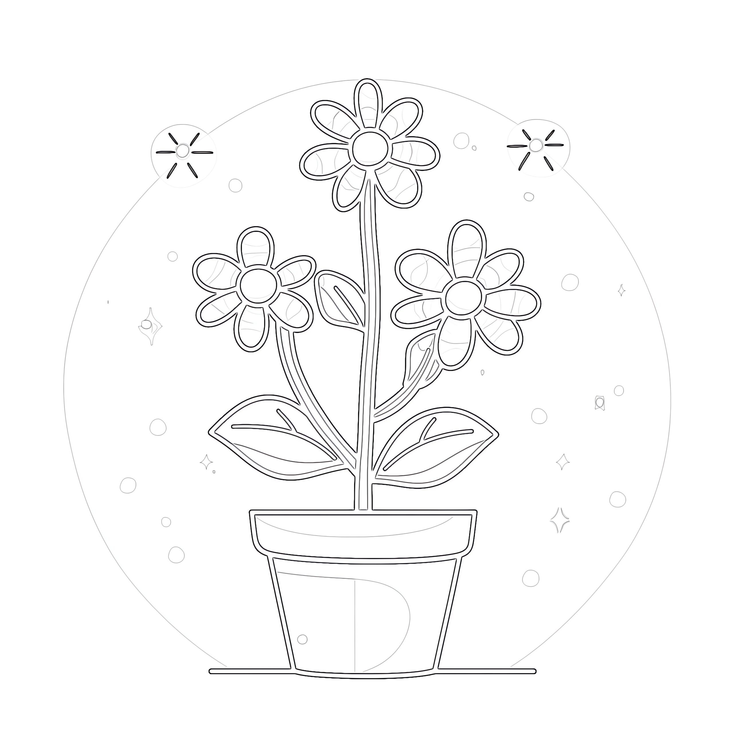 Easy Flower Colouring Pages Coloring Pages Mimi Panda
