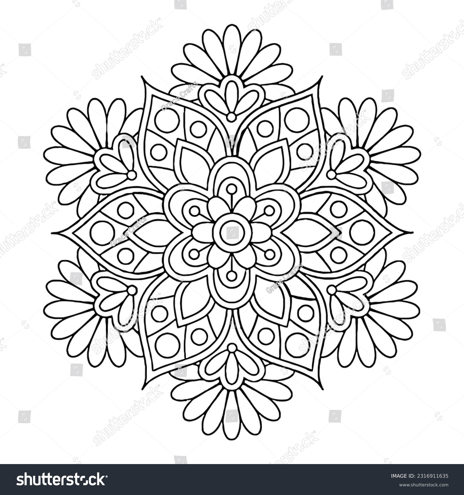 Easy Mandala Coloring Page Adults Simple Stock Vector Royalty Free 2316911635 Shutterstock Easy Mandala Coloring Page Adults Simple Stock Vector Royalty Free 2316911635 Shutterstock