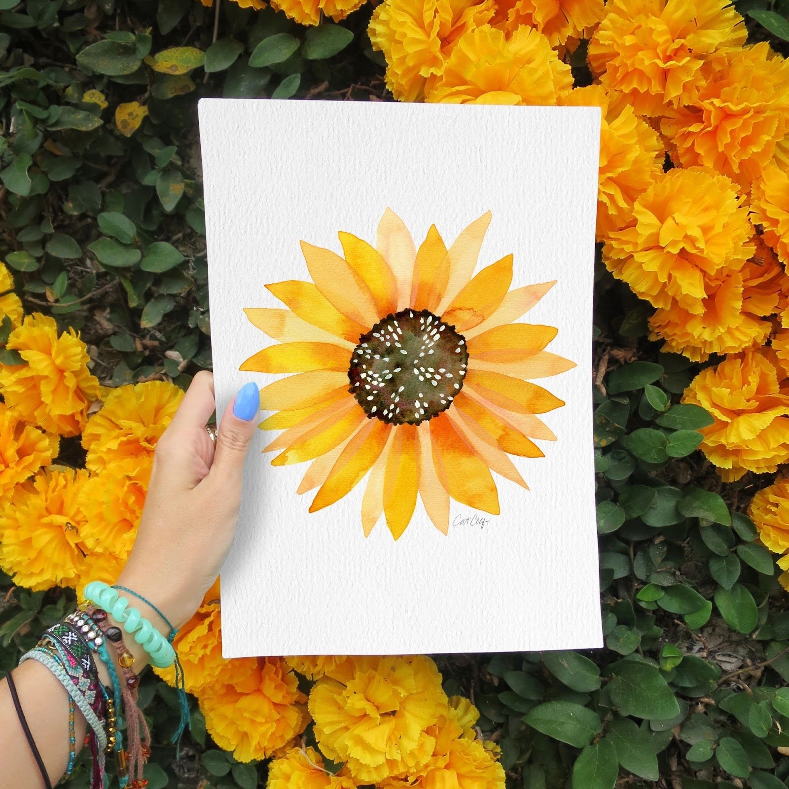 Easy Watercolor Flower Tutorial CatCoq Easy Watercolor Flower Tutorial CatCoq