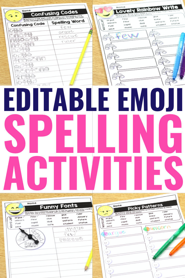Editable Spelling Word Worksheets For ANY Word List Editable Spelling Word Worksheets For ANY Word List