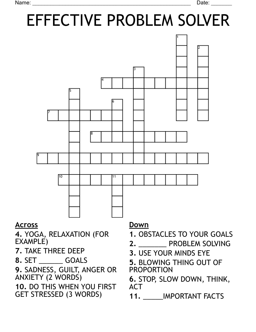 EFFECTIVE PROBLEM SOLVER Crossword WordMint EFFECTIVE PROBLEM SOLVER Crossword WordMint