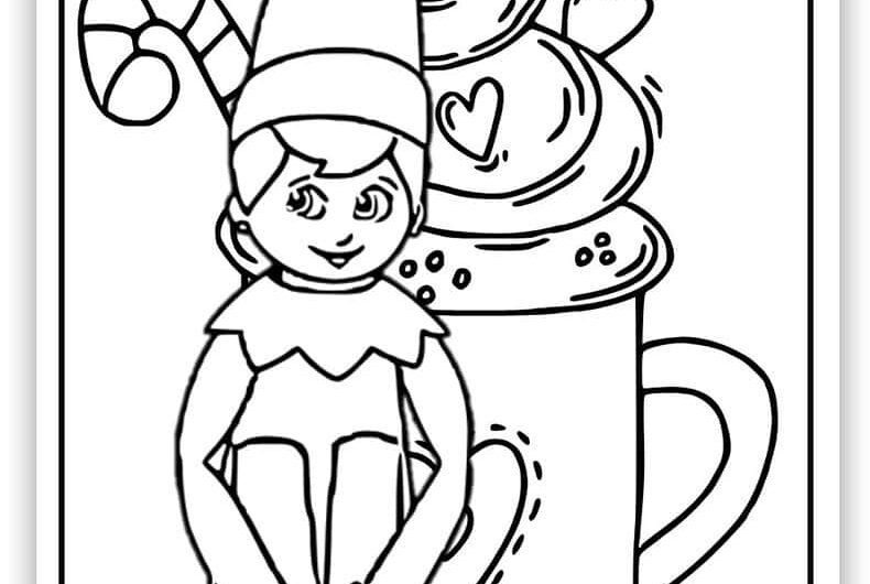Elf On The Shelf Coloring Pages