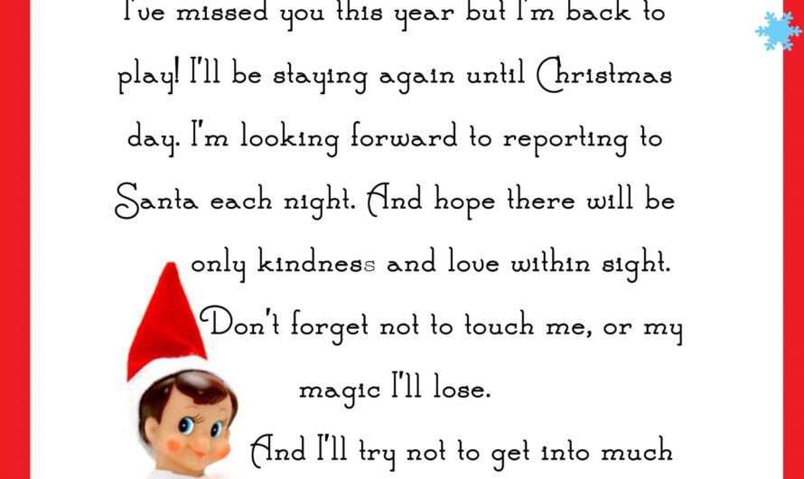 Elf On The Shelf Free Printables