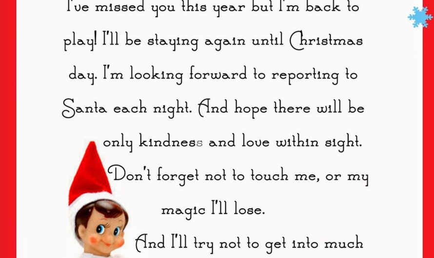 Elf On The Shelf Printables