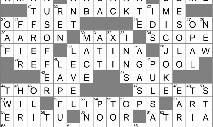 Esoteric Crossword Puzzle Clue