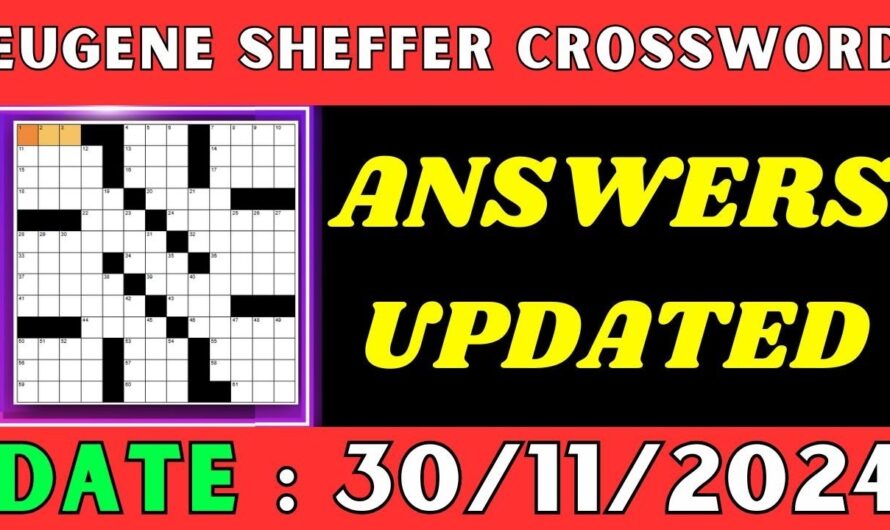 Sheffer Crossword Answers