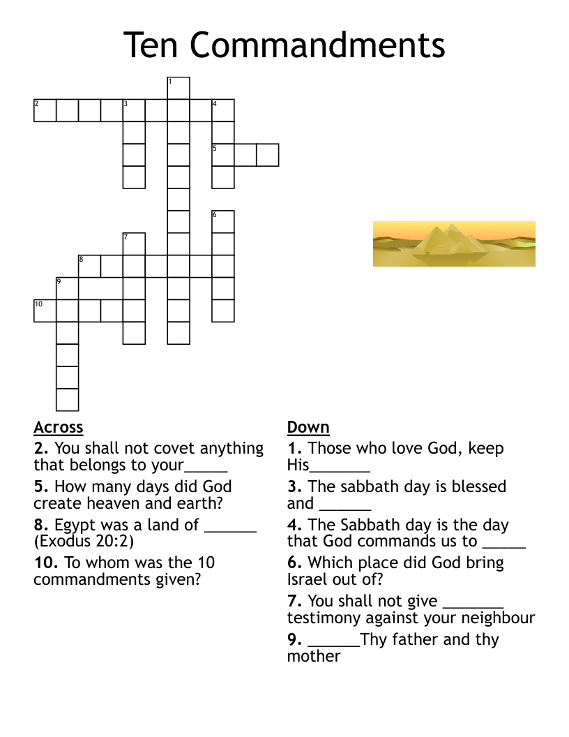 EXODUS Crossword WordMint EXODUS Crossword WordMint