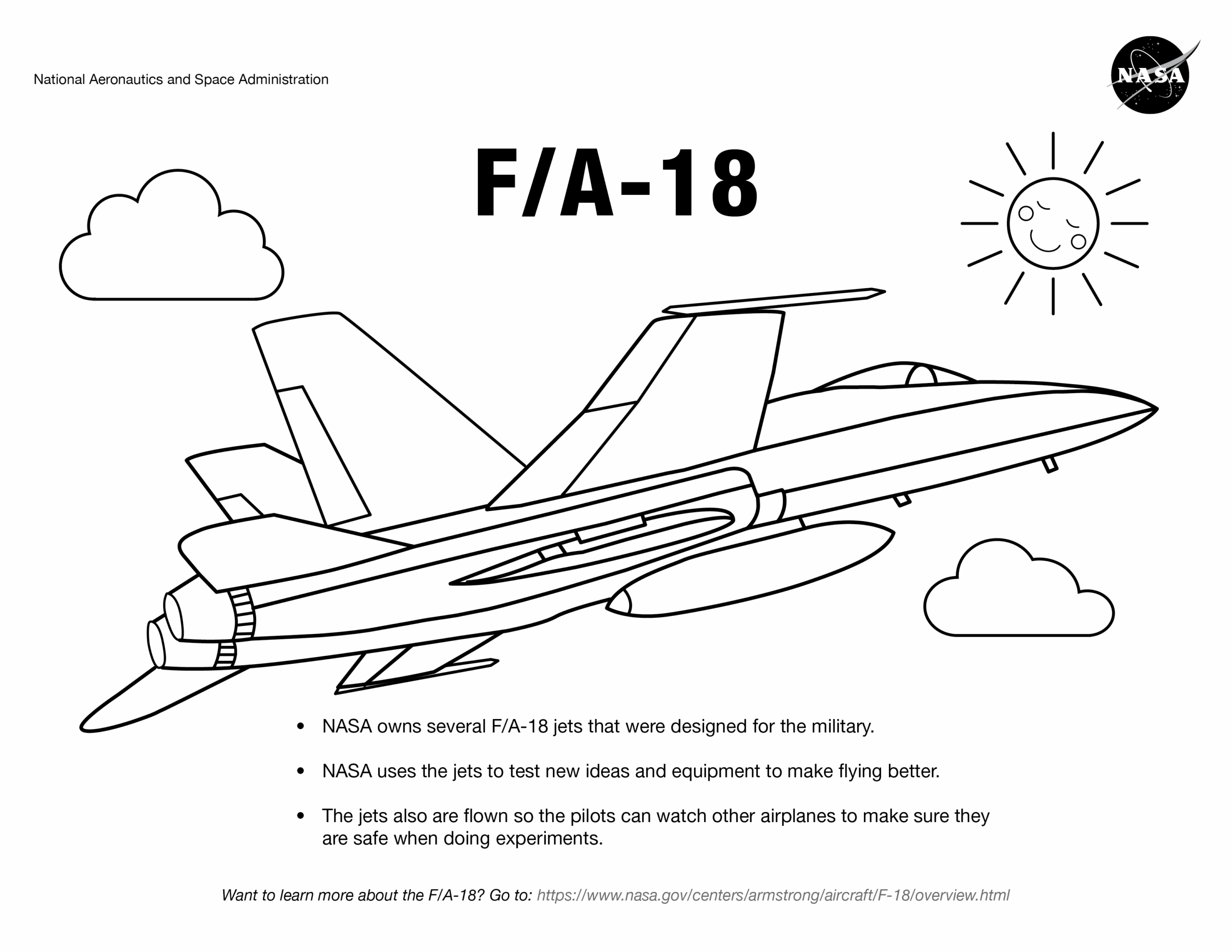 F A 18 Coloring Page