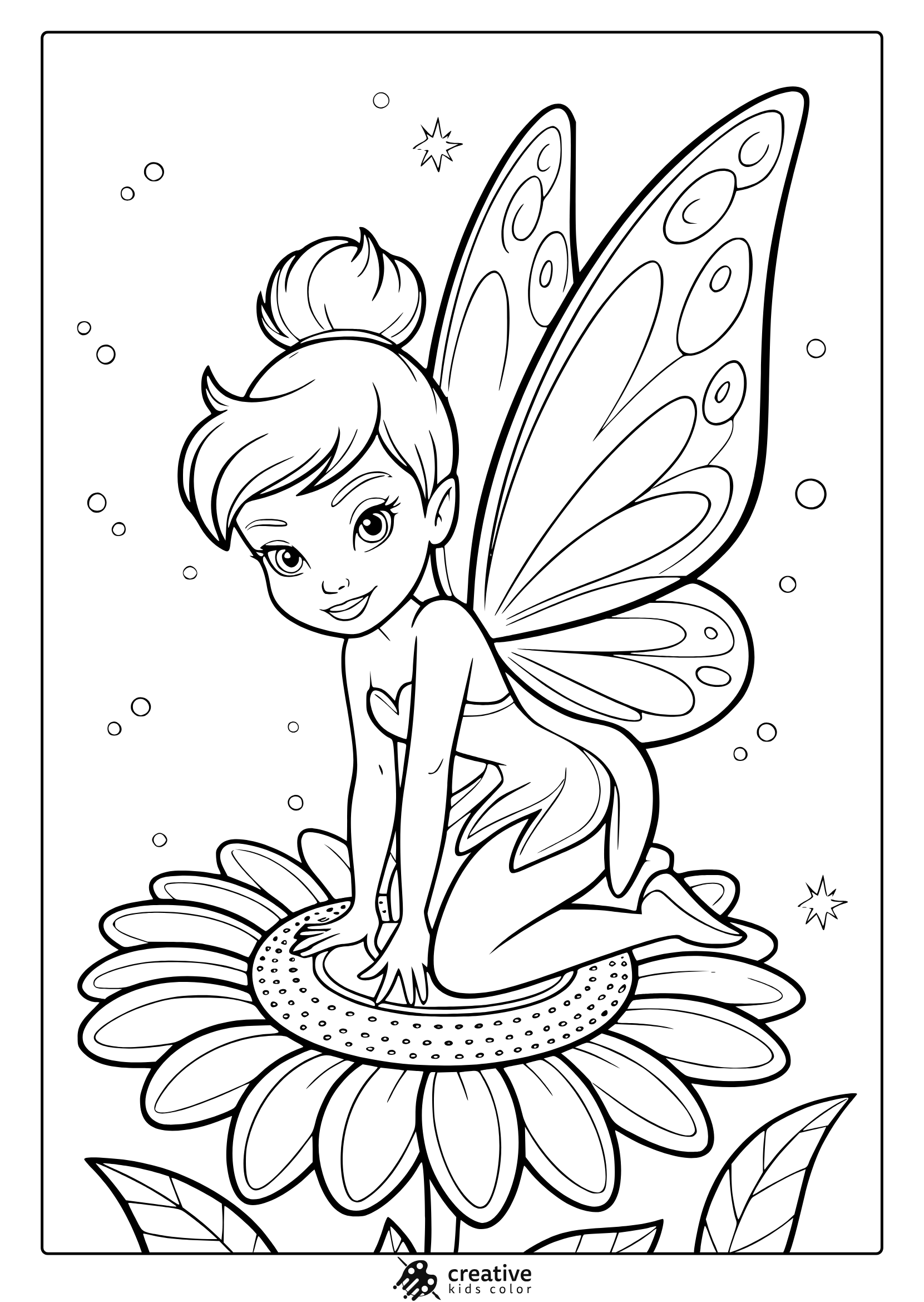 Fairy Coloring Pages Free Printable PDFs