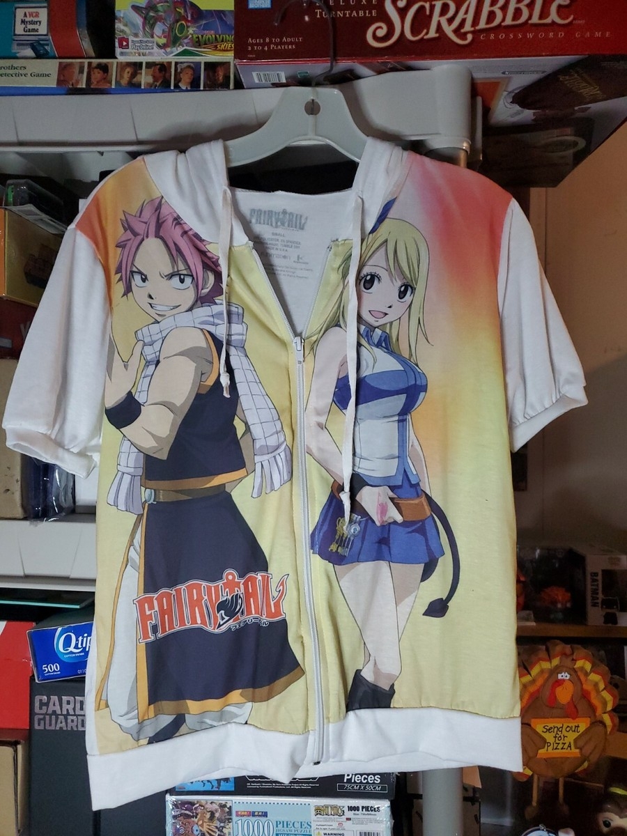 Farytail Natsu Lucy POLYESTER SPANDEX Hoodie Anime Size Small EBay