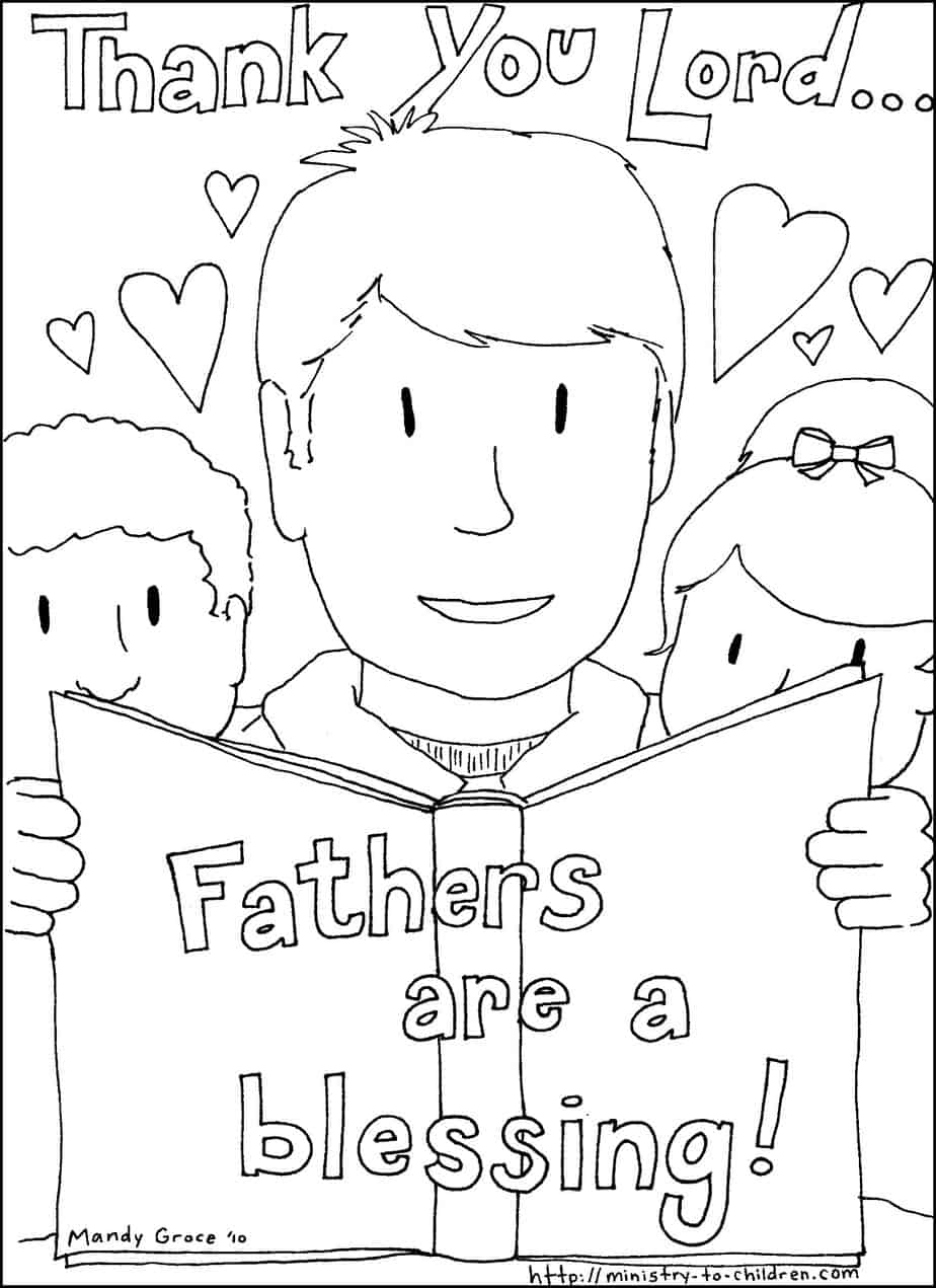 fathers day coloring page fathers day coloring page