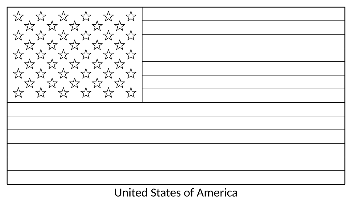 american flag' coloring page