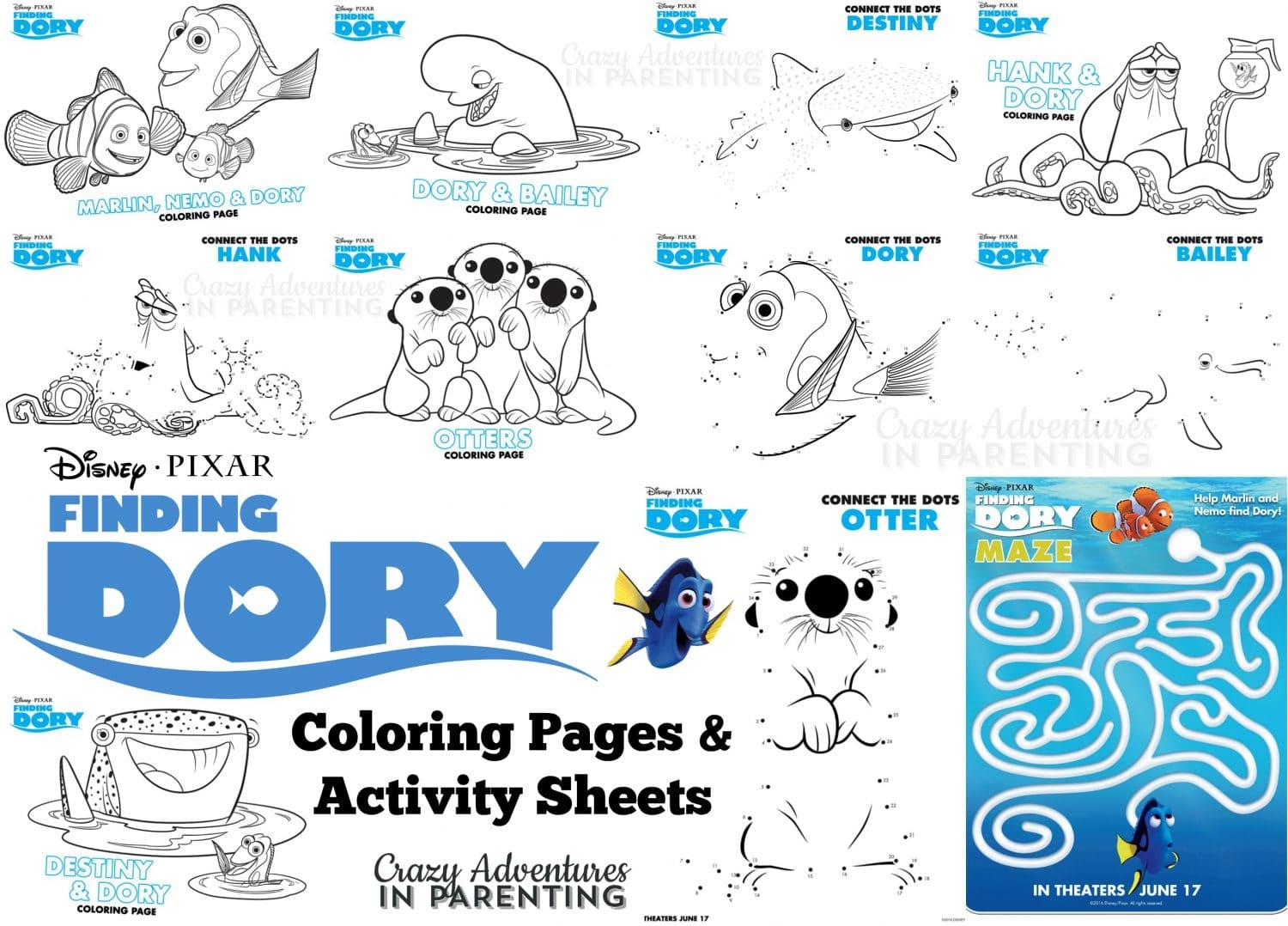 finding dory coloring pages finding dory coloring pages