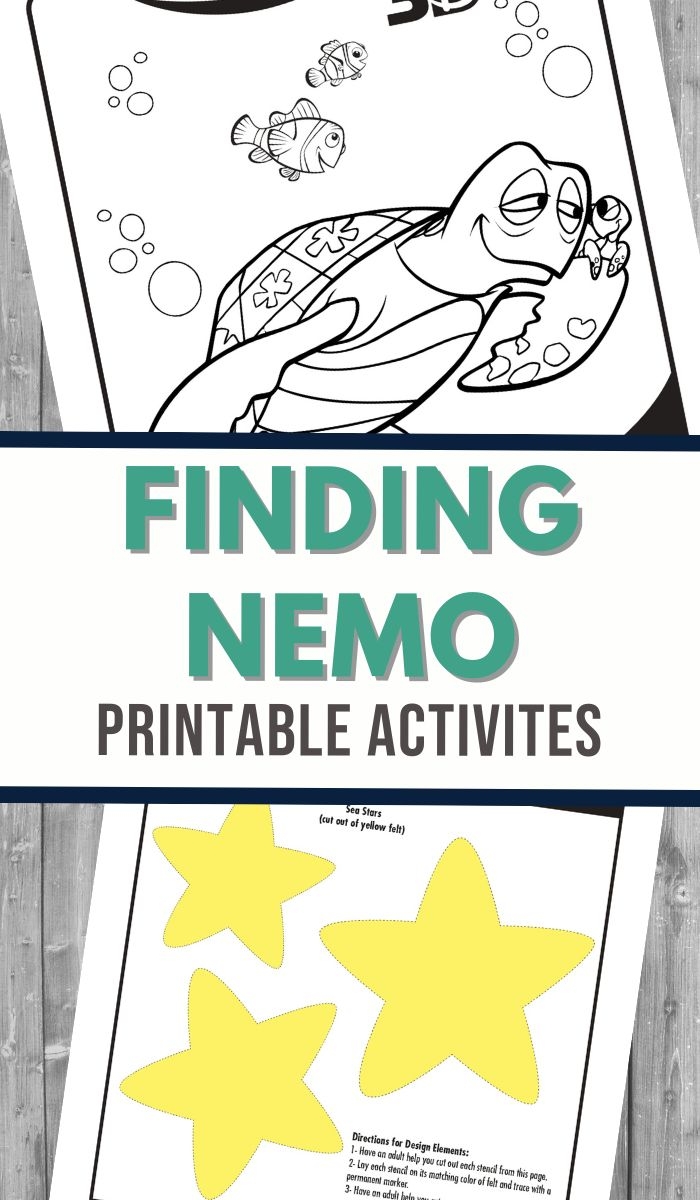Finding Nemo Printable Activities 3 Boys And A Dog