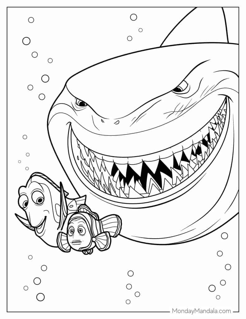 finding nemo color pages finding nemo color pages