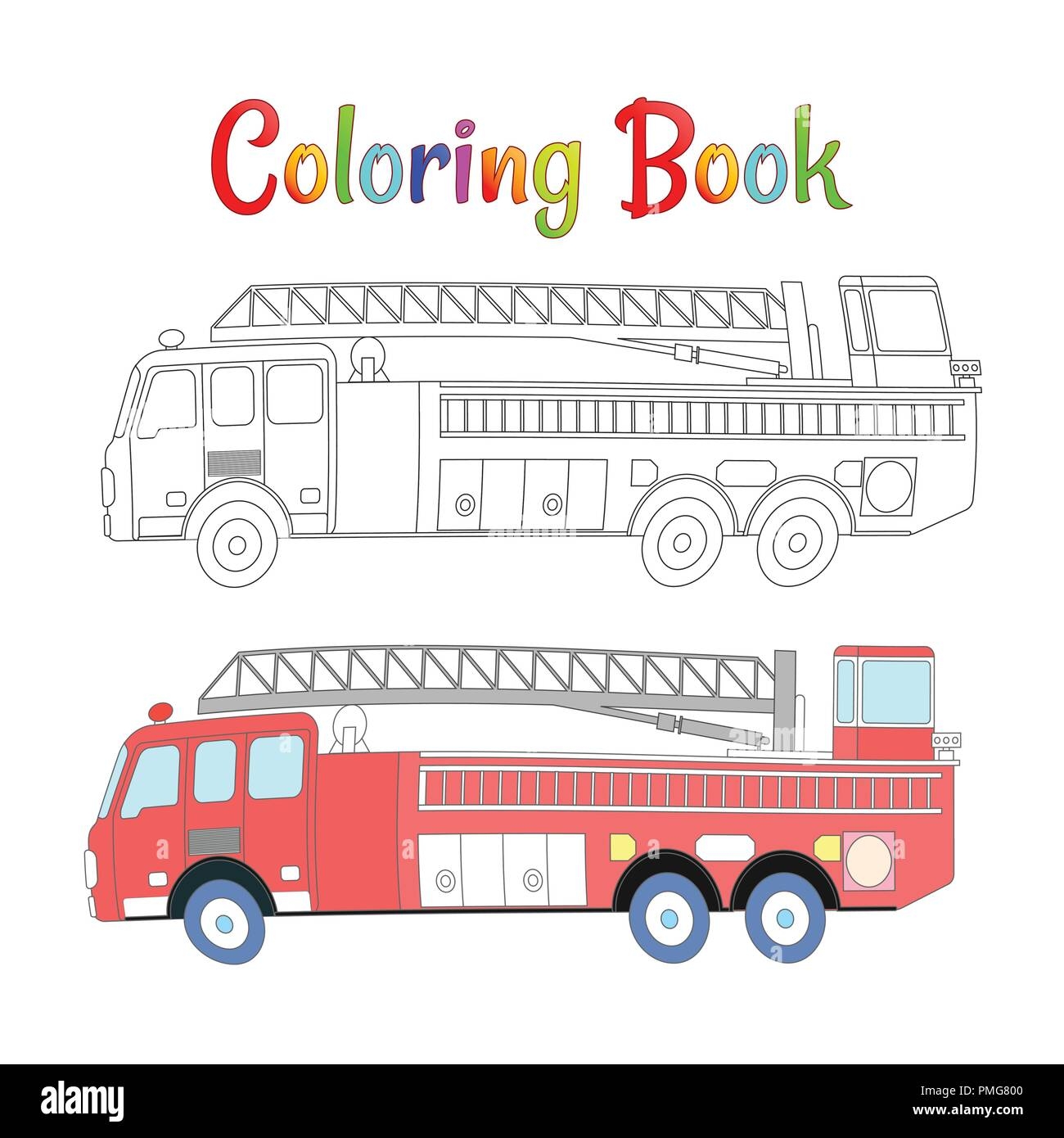 Fire Truck Coloring Book Vector Coloring Pages For Kids Vector Illustration Eps 10 Stock Vector Image Art Alamy Fire Truck Coloring Book Vector Coloring Pages For Kids Vector Illustration Eps 10 Stock Vector Image Art Alamy
