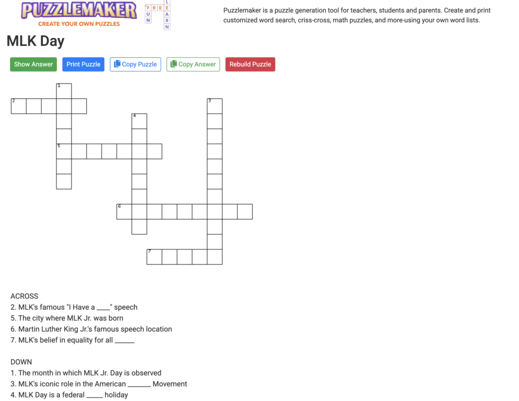 free crossword puzzle makers free crossword puzzle makers