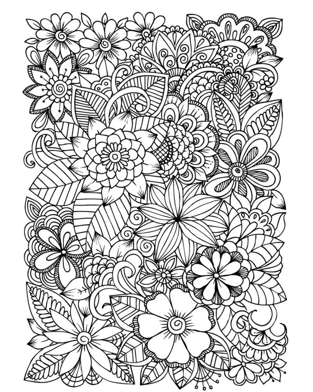 Flower Coloring Pages 30 Flowers Adult Coloring Pages 30 Digital Coloring Pages printable PDF Download Etsy Flower Coloring Pages 30 Flowers Adult Coloring Pages 30 Digital Coloring Pages printable PDF Download Etsy