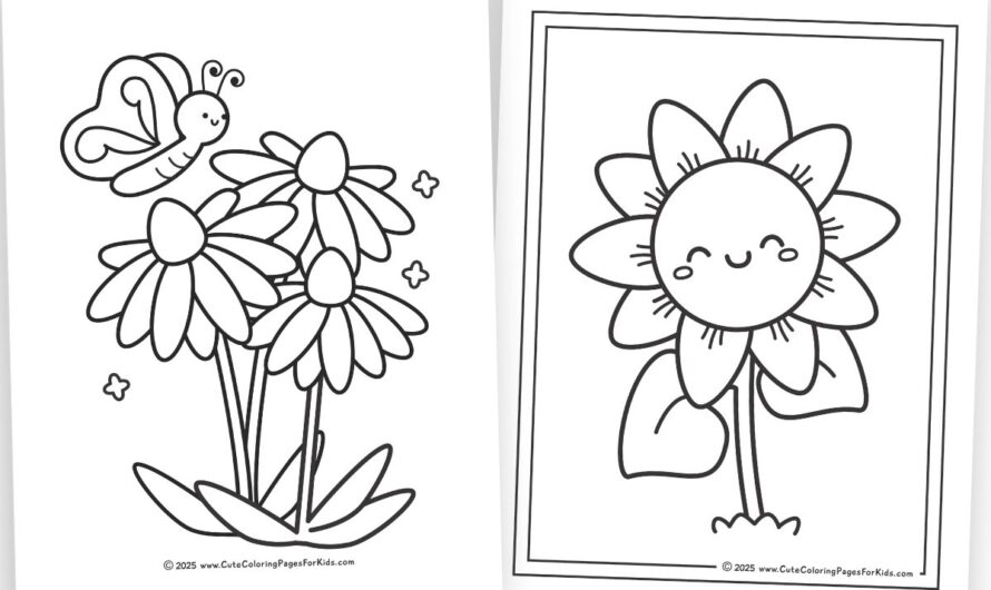 Flower Colouring Pages Free Printable
