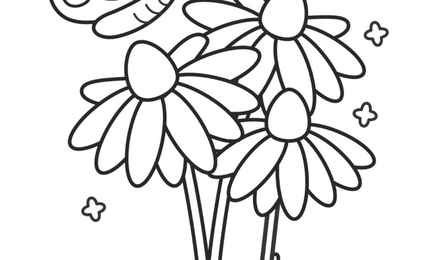 Cute Flower Coloring Pages