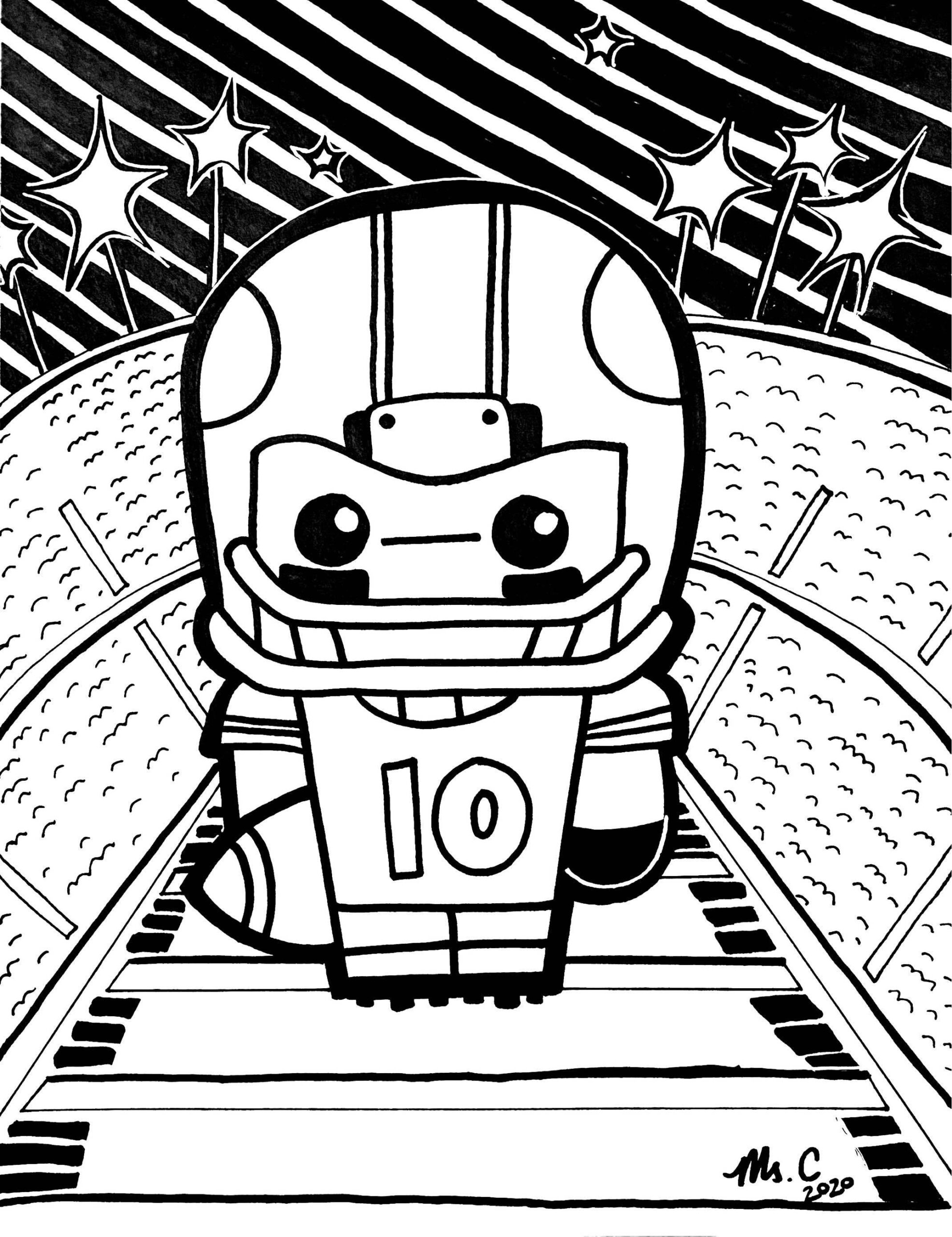 Football Player Coloring Sheet By Art With Ms C TPT Football Player Coloring Sheet By Art With Ms C TPT