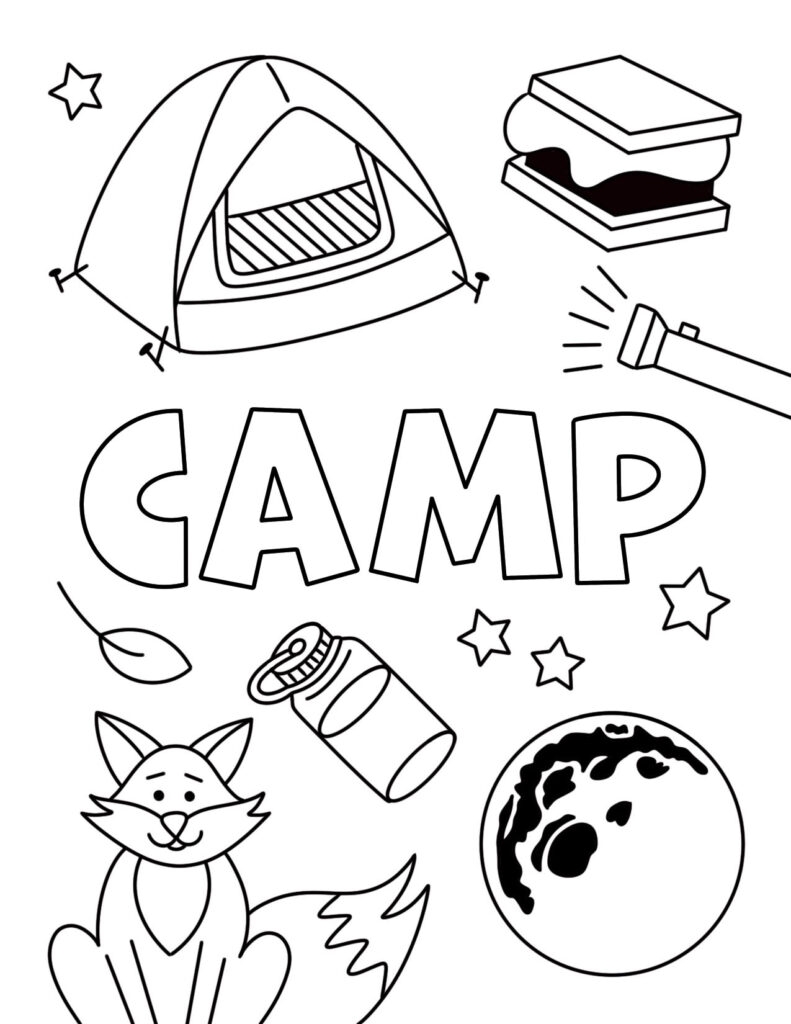 Free Camp Coloring Pages The Hollydog Blog Free Camp Coloring Pages The Hollydog Blog