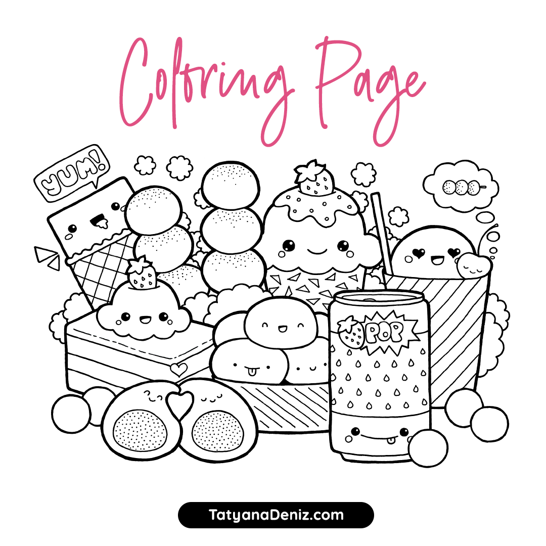kawaii printable coloring pages kawaii printable coloring pages