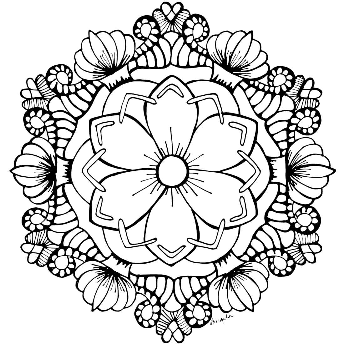 Free Coloring Pages For You To Print Monday Mandala