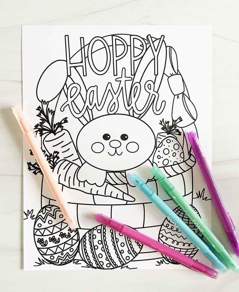 happy easter coloring pages happy easter coloring pages