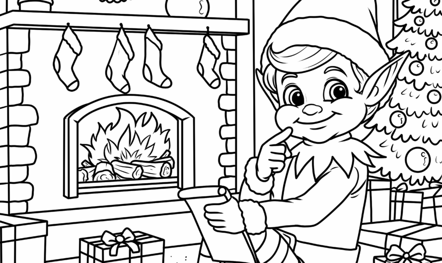 Colouring Pages Of Elves