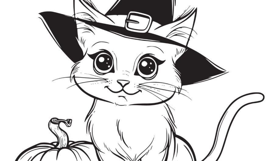 Halloween Cat Color Pages