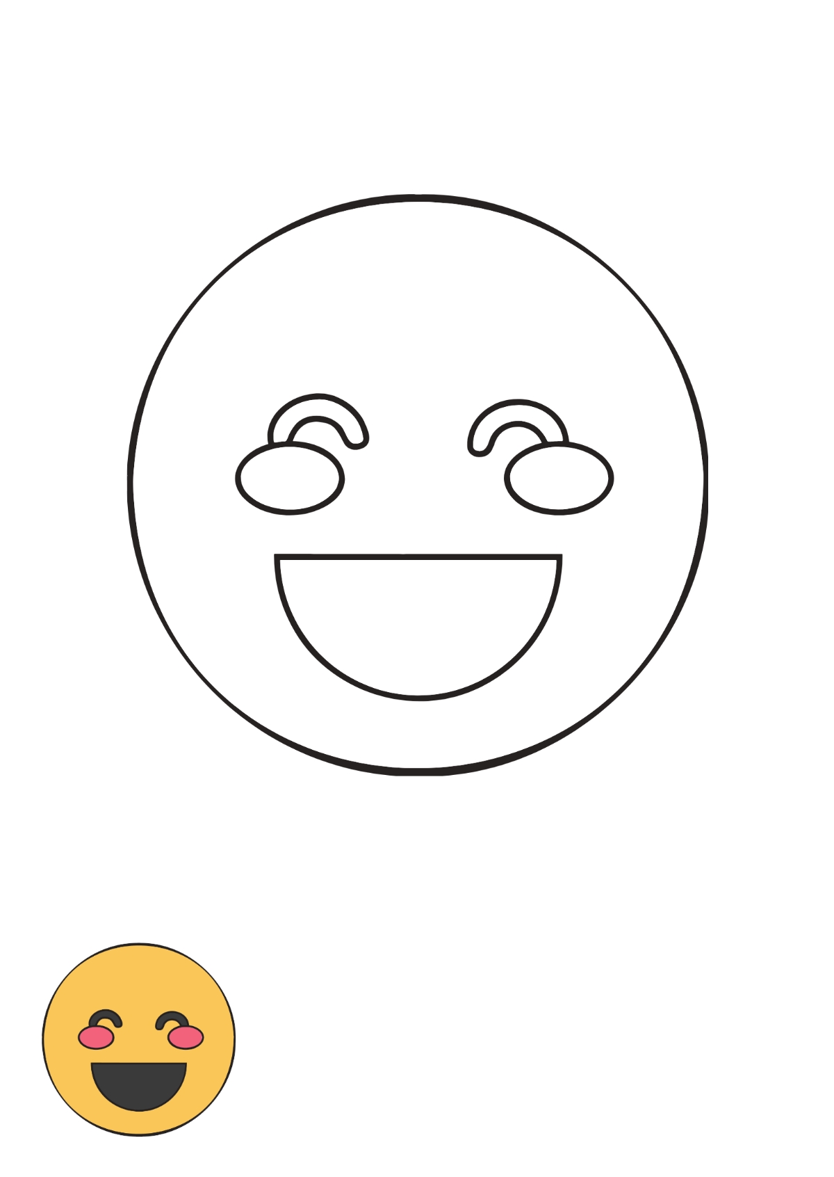 Free Happy Face Coloring Page Template To Edit Online Free Happy Face Coloring Page Template To Edit Online