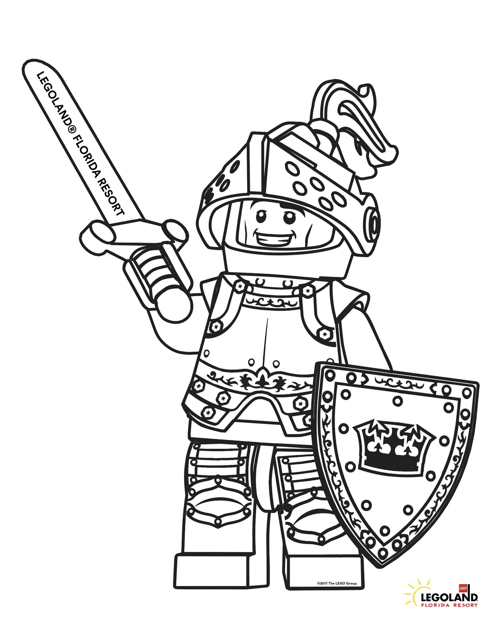 Free LEGO Knight Coloring Sheet LEGOLAND Florida Resort Free LEGO Knight Coloring Sheet LEGOLAND Florida Resort